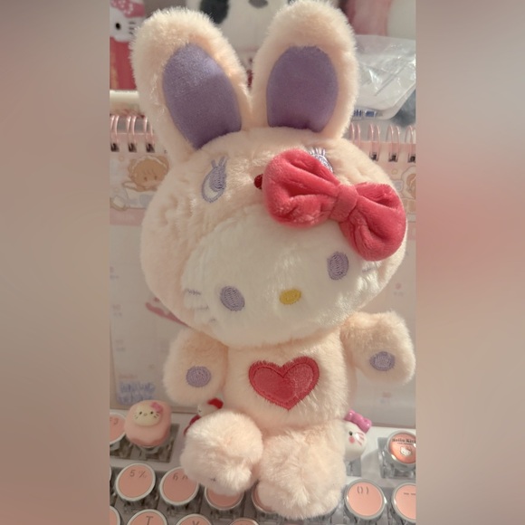 Hello Kitty | Other | Hello Kitty Pink Bunny Plush Keychain | Poshmark